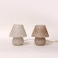 Vintage Glazen Mushroom of Champignon lampjes 1960 Duitsland.