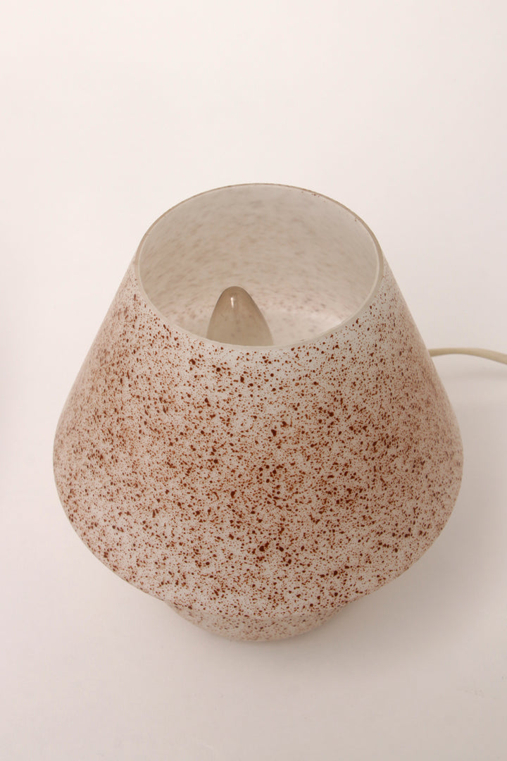 Vintage Glazen Mushroom of Champignon lampjes 1960 Duitsland.