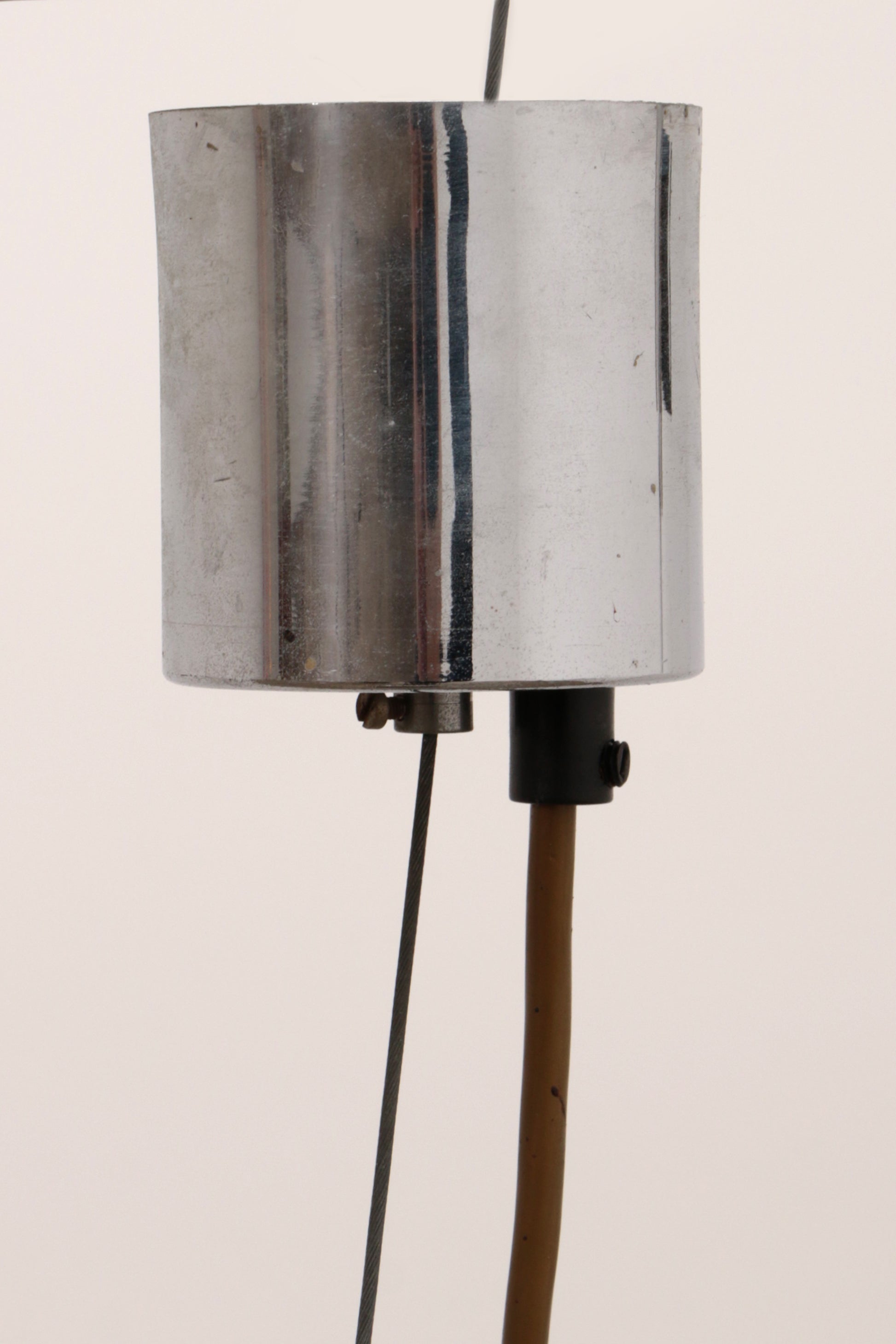Prachtige wit/bruine ijsglas hanglamp van J. T. Kalmar voor Kalmar,1960
