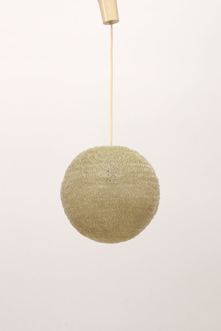 Hanglamp  "sugarball" Vintage creme gekleurd ,jaren60