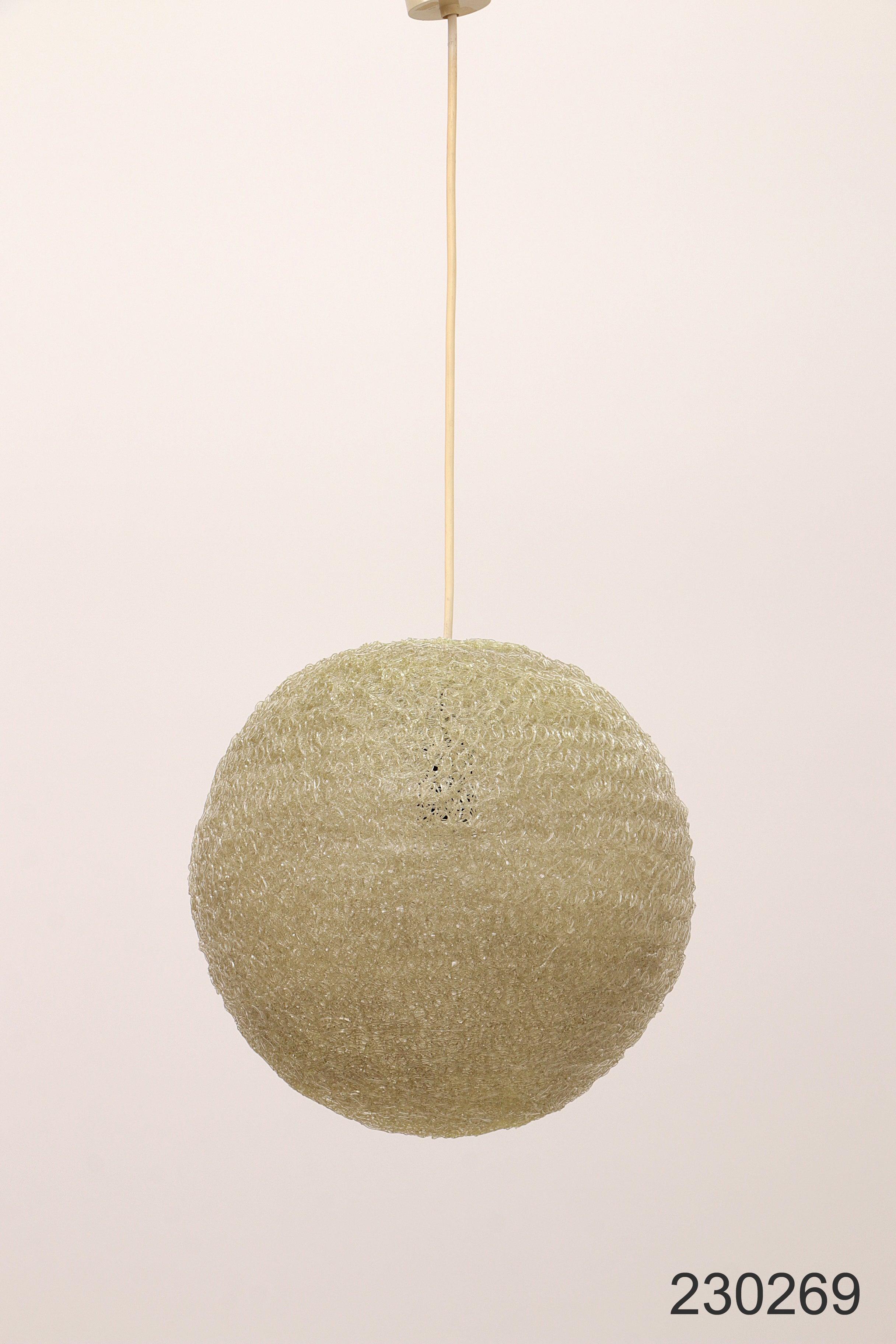 Hanglamp  'Spaghetti" Vintage creme gekleurd ,jaren6