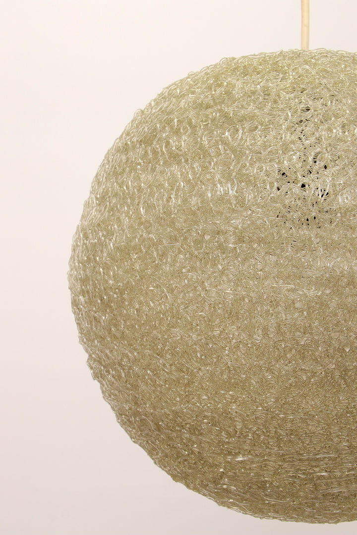 Hanglamp  "sugarball" Vintage creme gekleurd ,jaren60