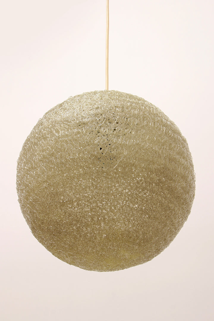 Hanglamp  "sugarball" Vintage creme gekleurd ,jaren60