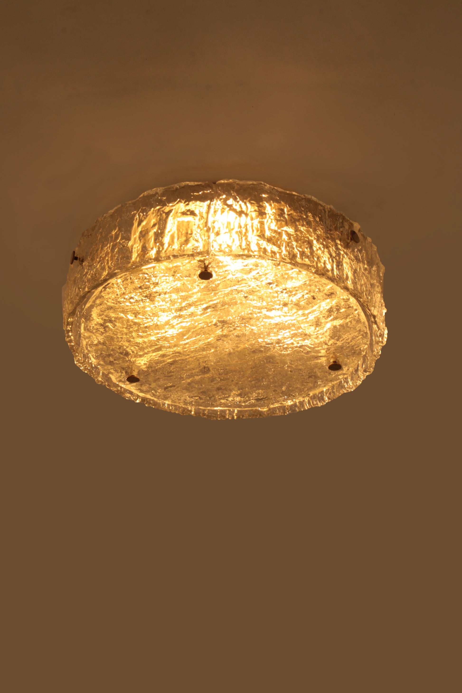 Duitse vintage ronde plafondlamp of wandlamp van Kaiser Leuchten,1960s