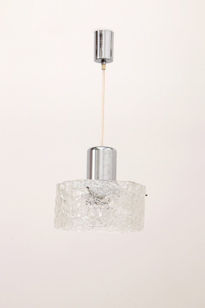 Ijsglas lamp geproduceerd door Egon Hillebrand,1960 Duitsland