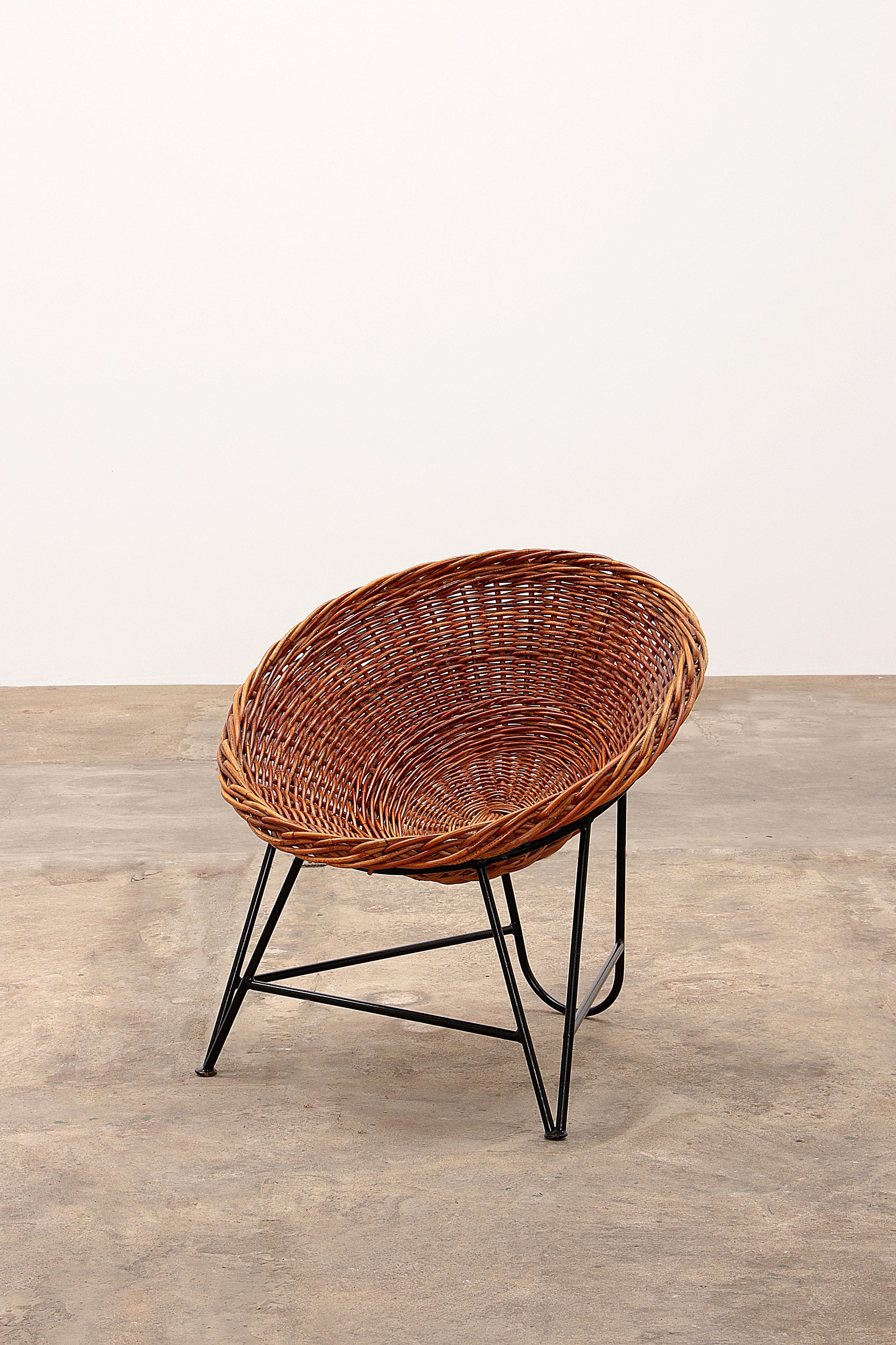 Mathieu Matégot rieten stoel 1950s