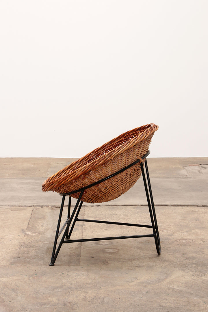 Mathieu Matégot rieten stoel 1950s