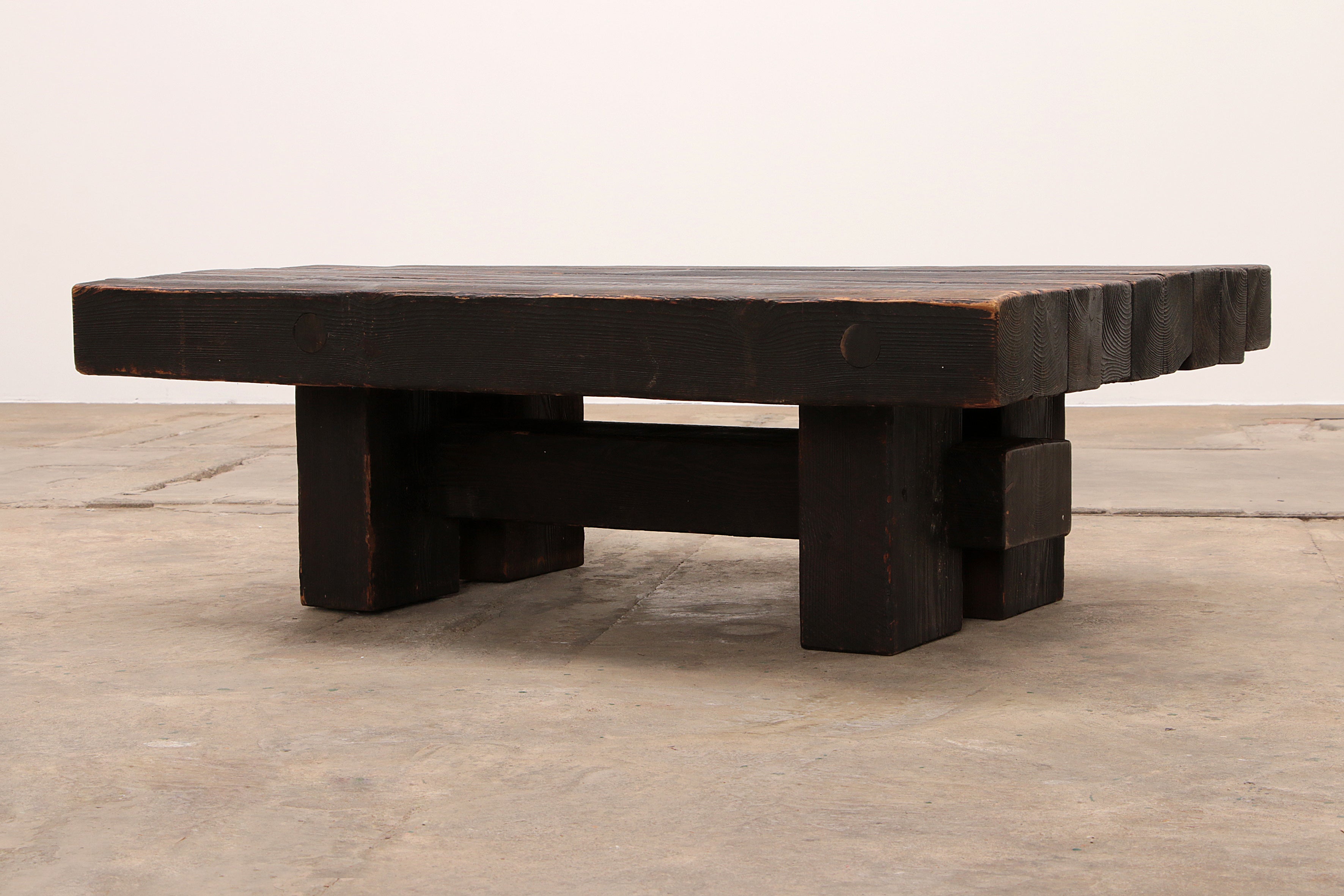 Brutalistische Grenen Koffietafel van Jens Lyngsøe voor Havdrup Trævarefabrik