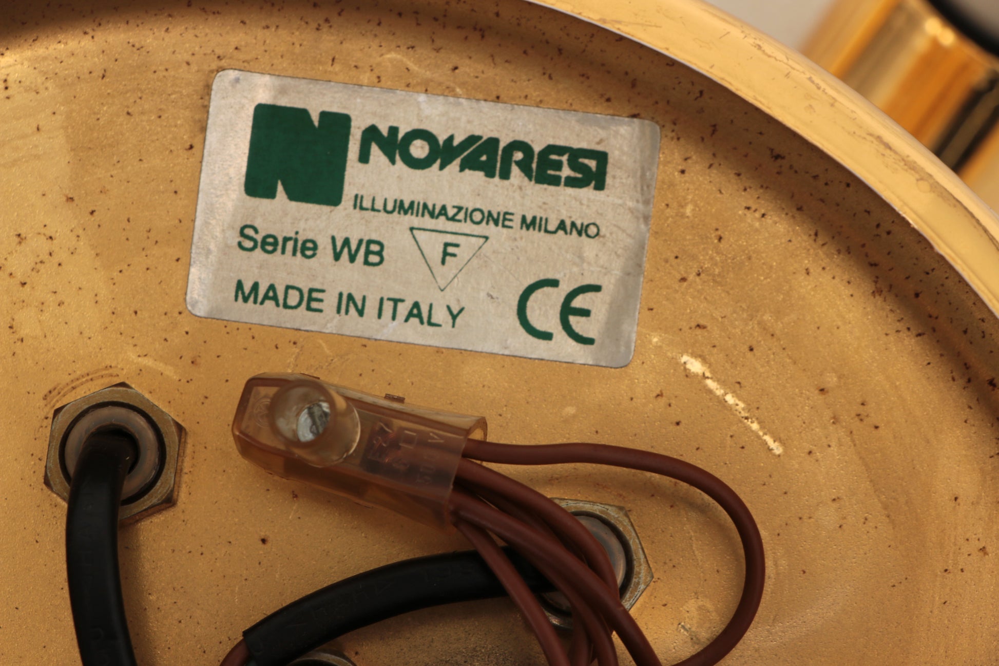 Italiaanse Plafondlamp 24 kt verguld Novaresi, Milaan 1970 Italië