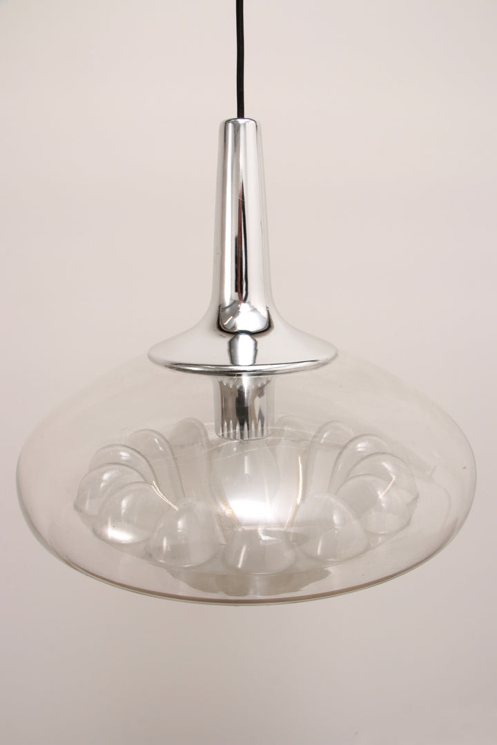 Vintage glazen hanglamp van Peill & Putzler, 1970