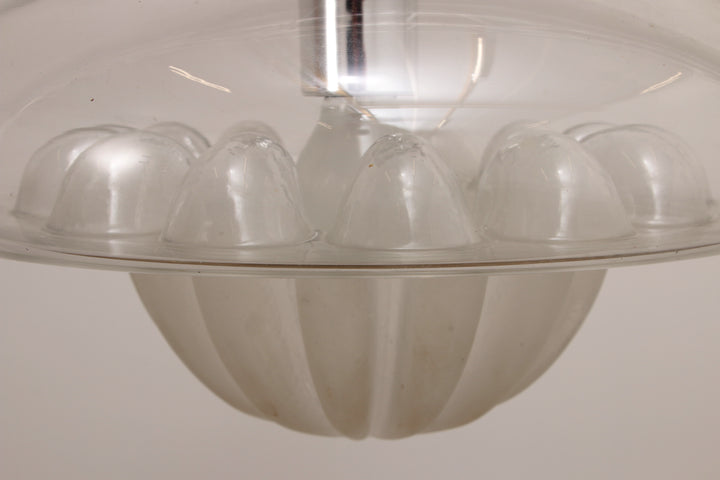 Vintage glazen hanglamp van Peill & Putzler, 1970