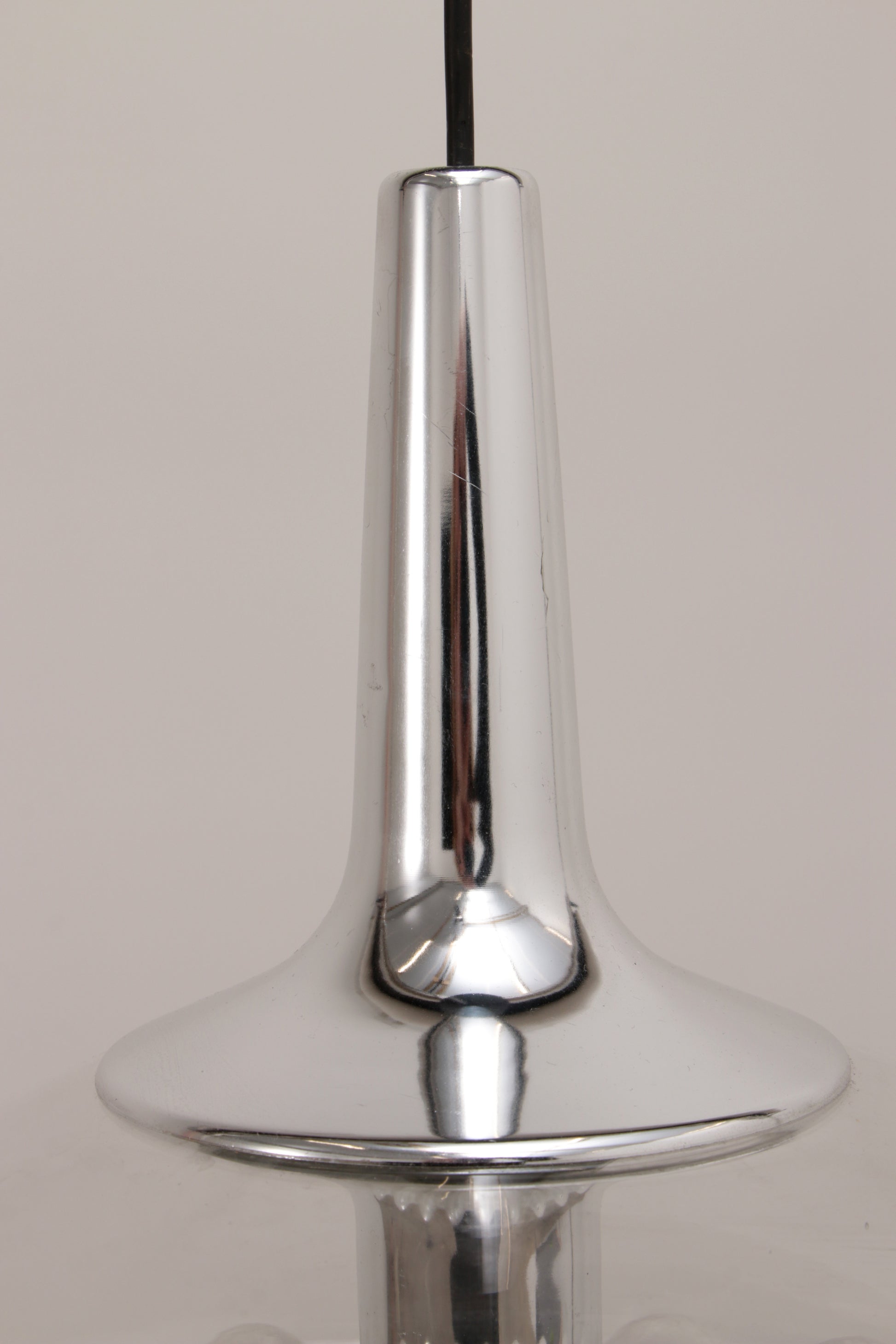 Vintage glazen hanglamp van Peill & Putzler, 1970