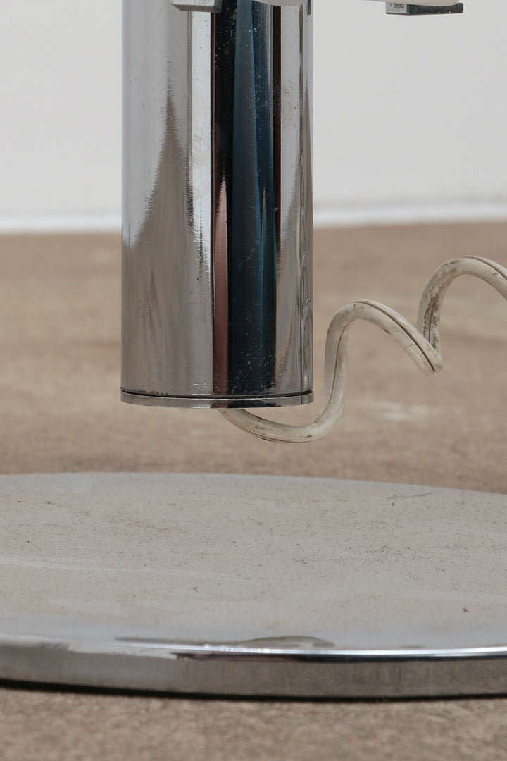 Italiaanse Design tafellamp gemaakt van chrome met glas,1960