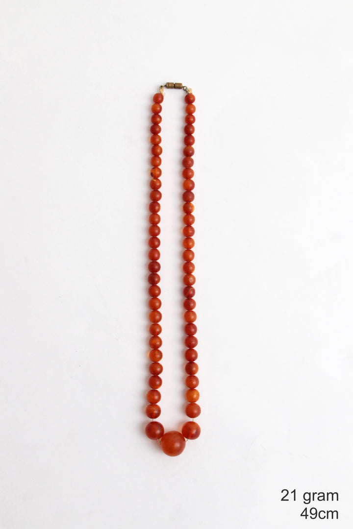 Vintage Set van vier barnsteen kettingen, 1960