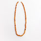 Vintage oranje barnsteen kralen ketting,1960