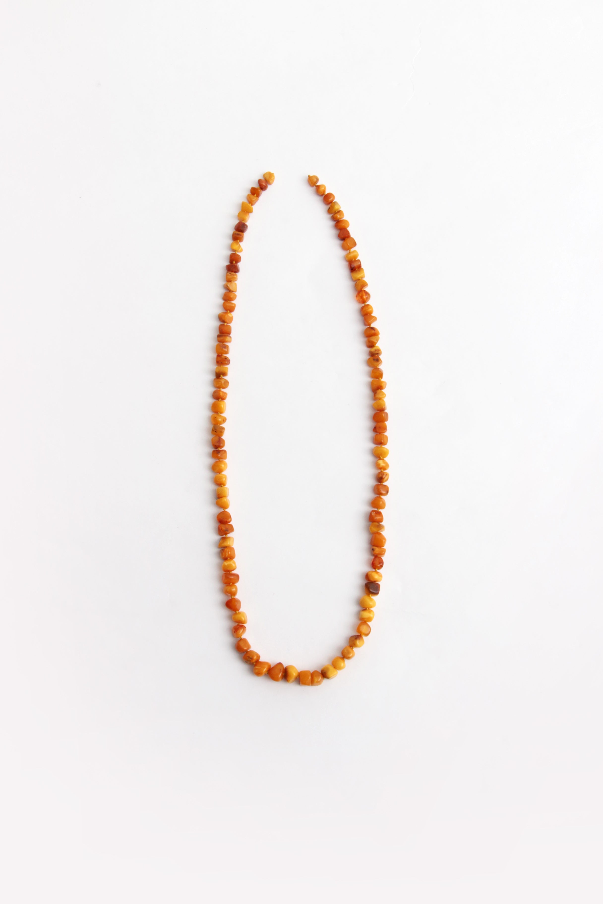 Vintage oranje barnsteen kralen ketting,1960