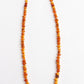 Vintage oranje barnsteen kralen ketting,1960