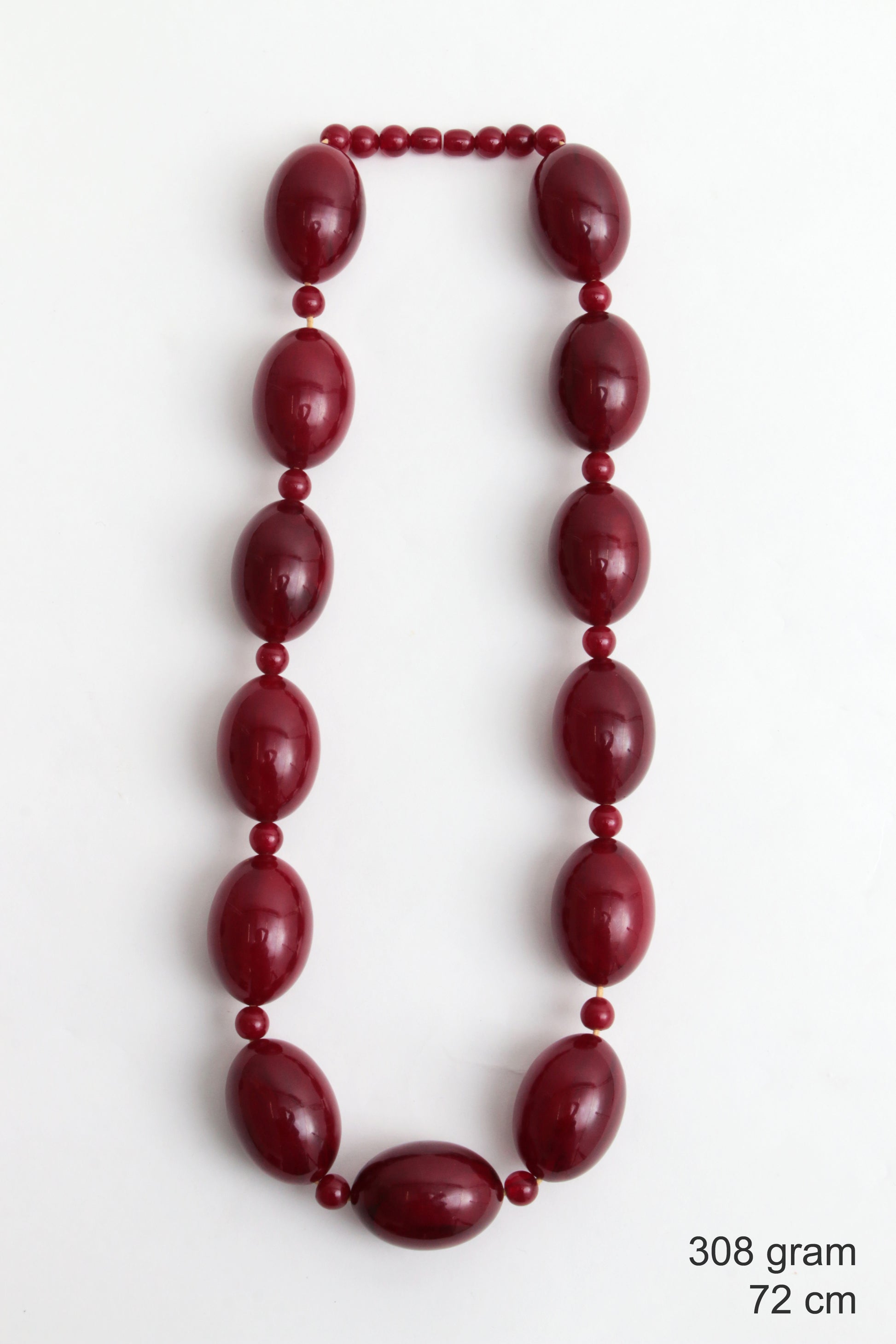 Art deco Bakeliet Cherry Amber kralen ketting,1930