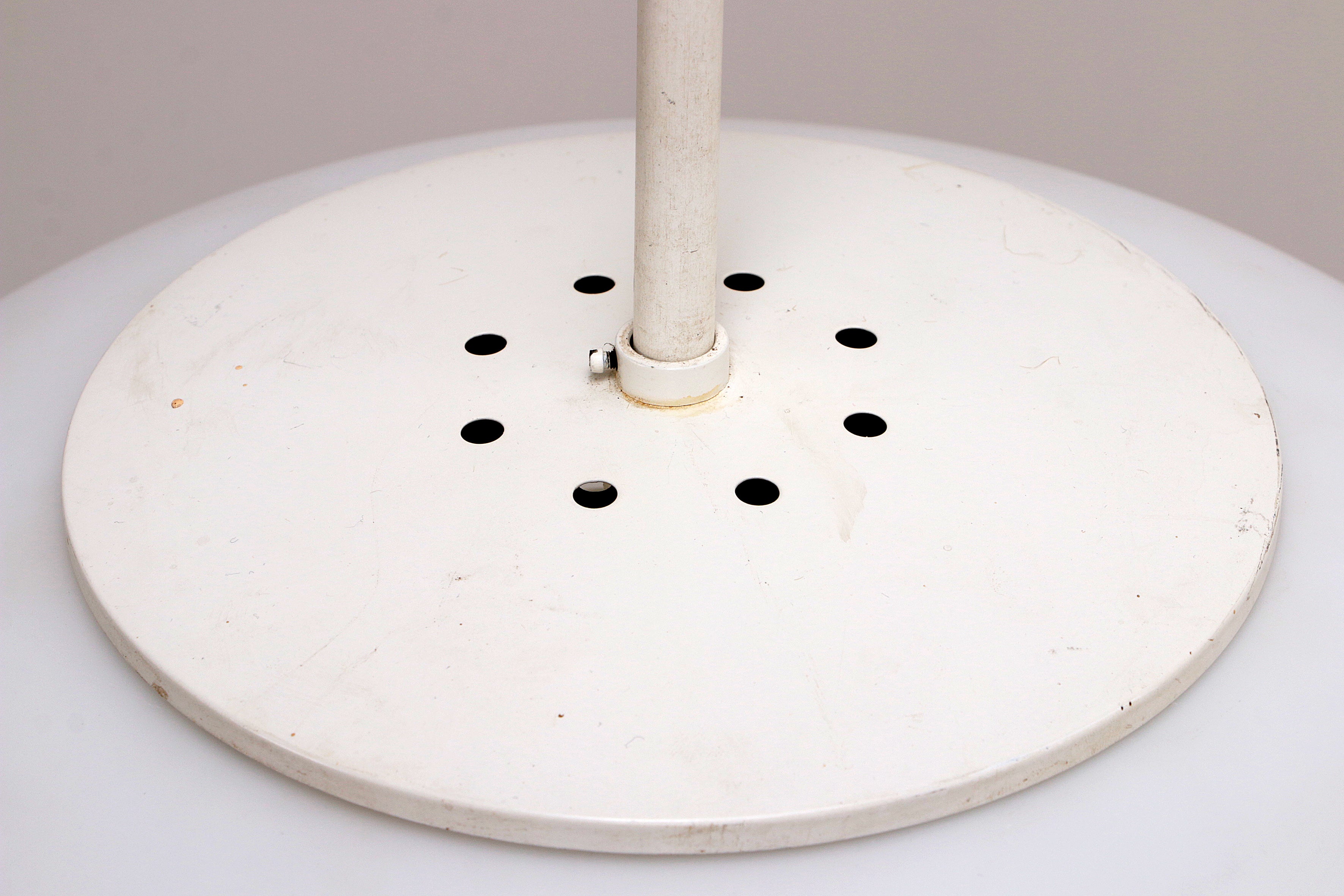 Zeer Grote Witte hanglamp Glashutte Limburg, 1960