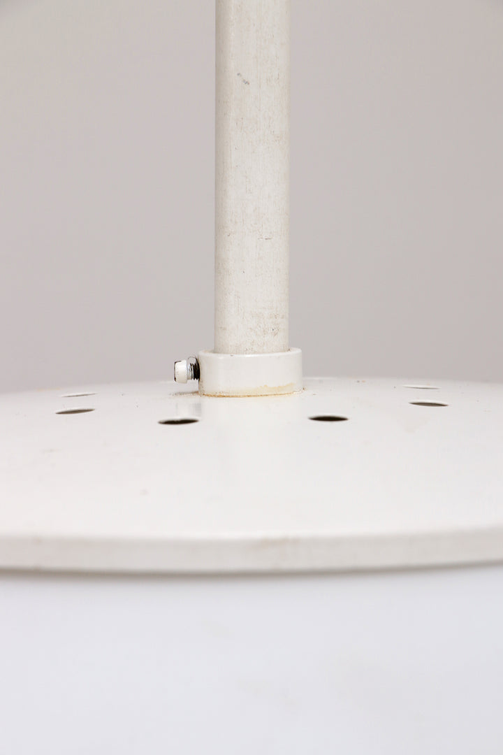 Zeer Grote Witte hanglamp Glashutte Limburg, 1960