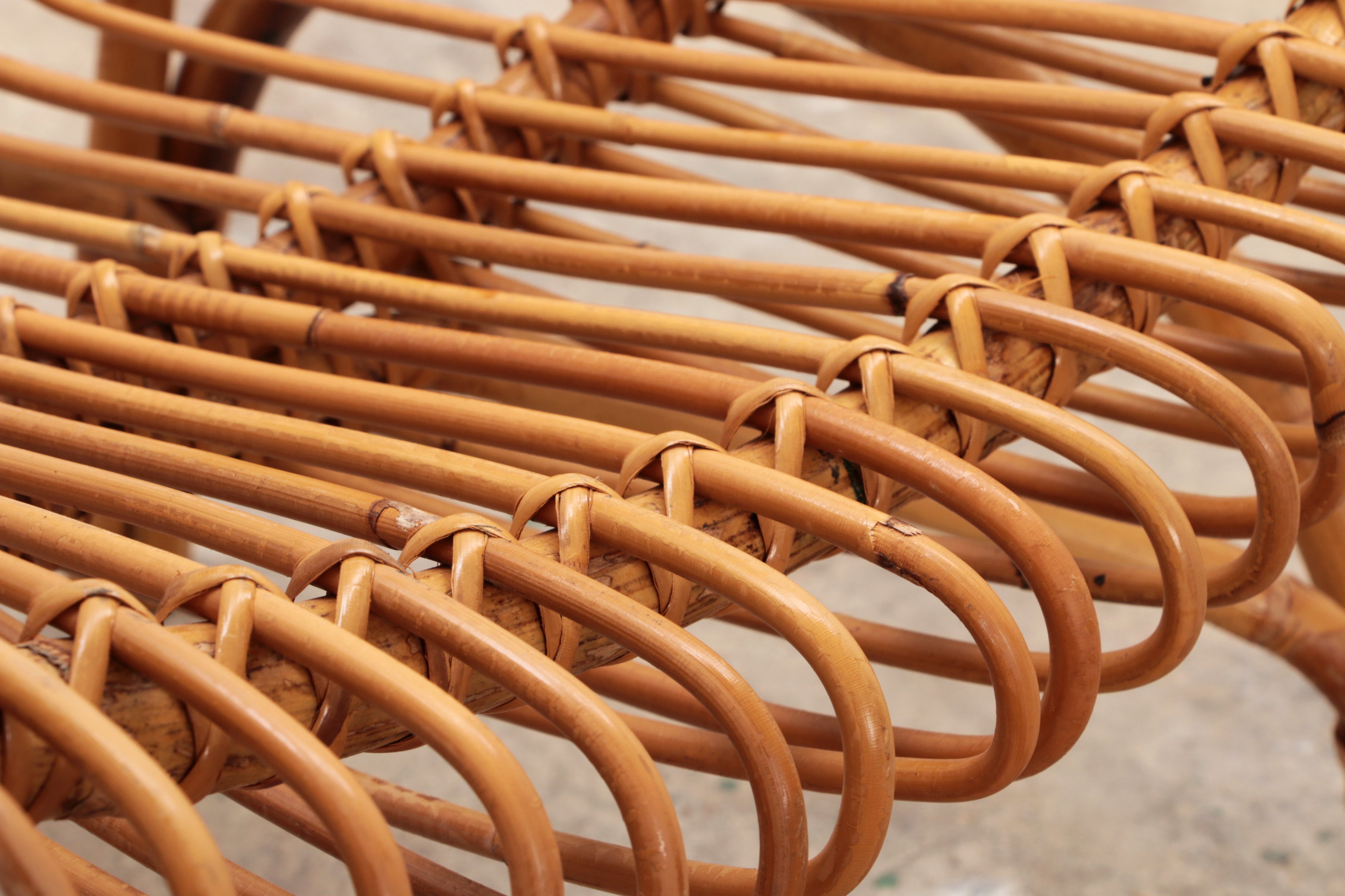 Italiaanse Bamboe set van 2 Franco Albini fauteuils,1960 Timeless-art.com