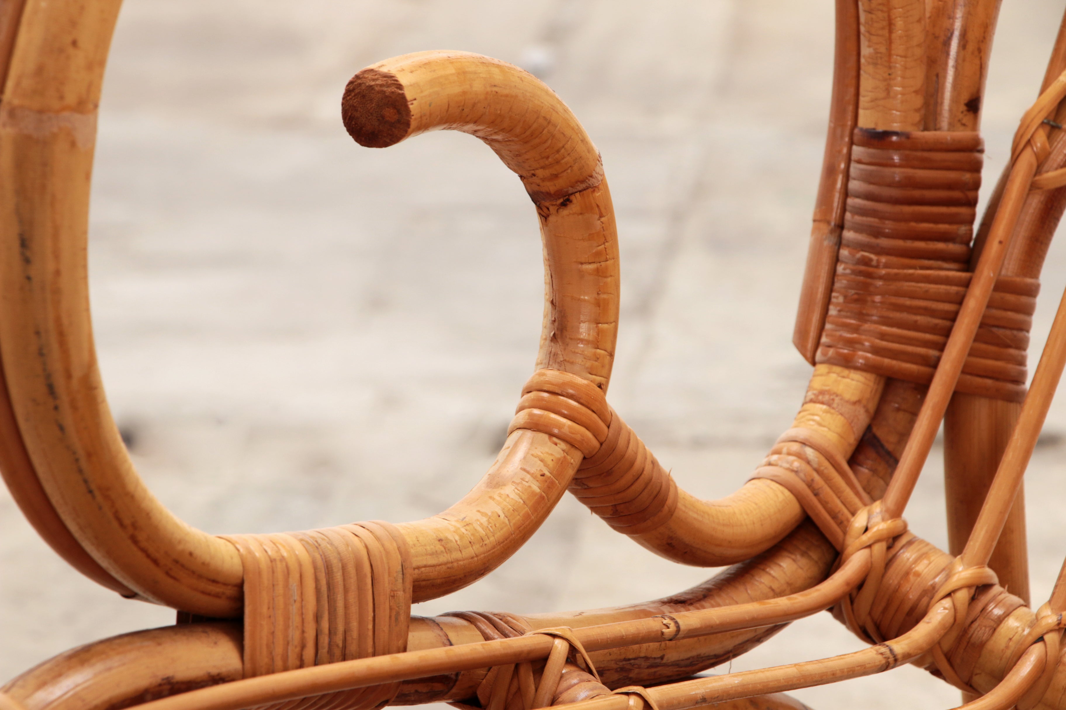 Italiaanse Bamboe set van 2 Franco Albini fauteuils,1960 Timeless-art.com