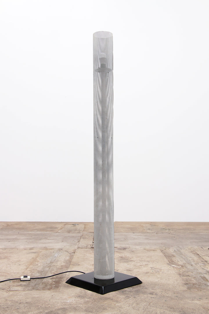 Vintage Italiaanse wit metalen vloerlamp,1960 timeless-art.com