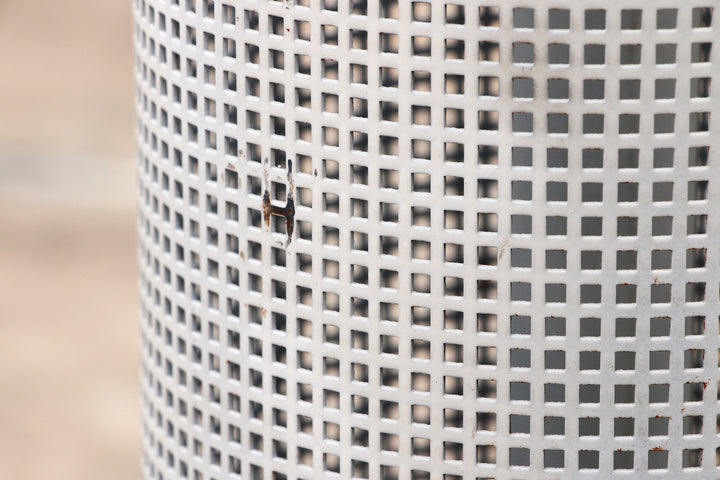 Vintage Italiaanse wit metalen vloerlamp,1960 timeless-art.com