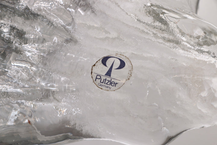 Mooie grote wandlamp Peil & Putzler ice glas,1960 Duitsland