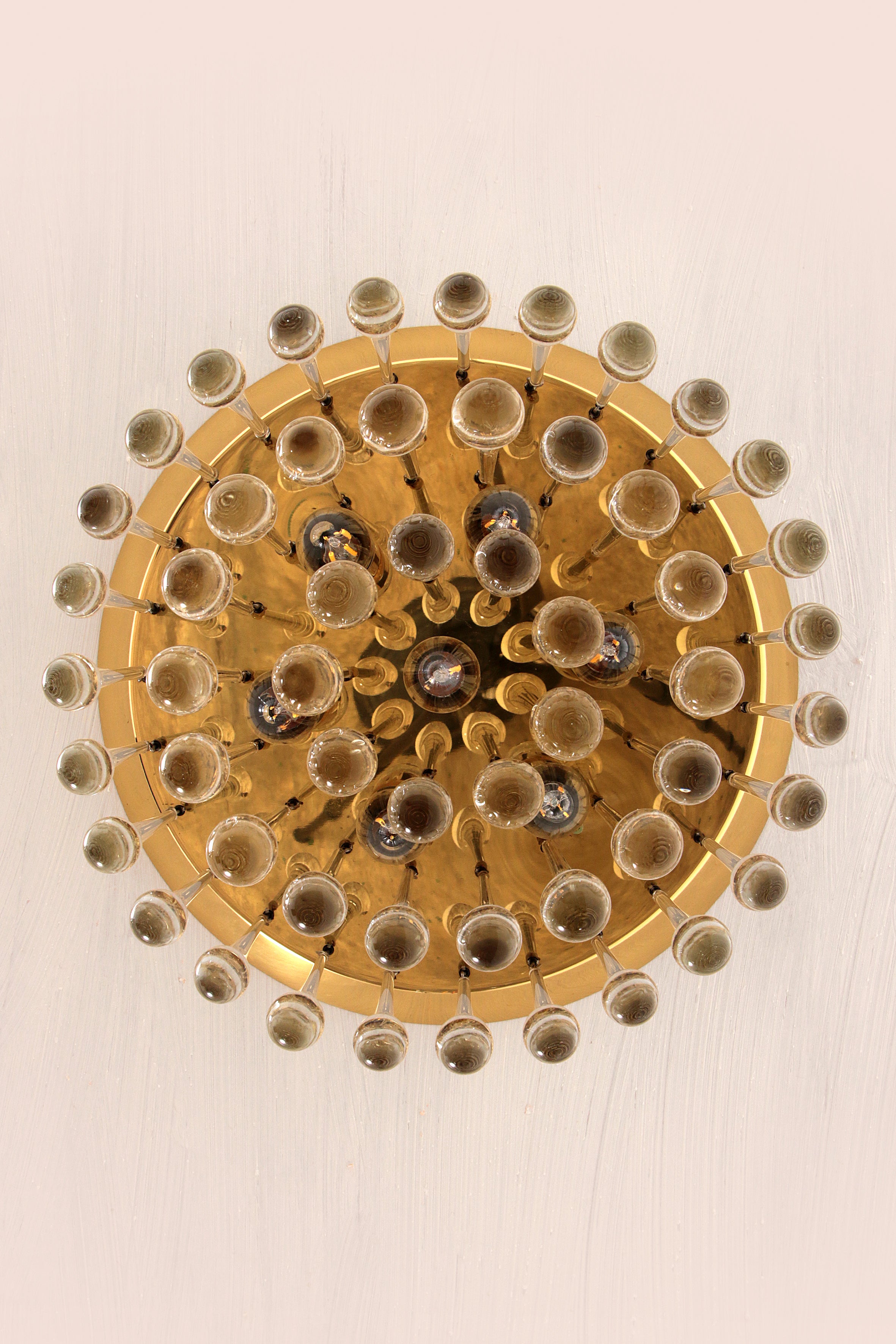 Set van twee J.T. Kalmar Murano Regendrup hanglampen,1970 Oostenrijk