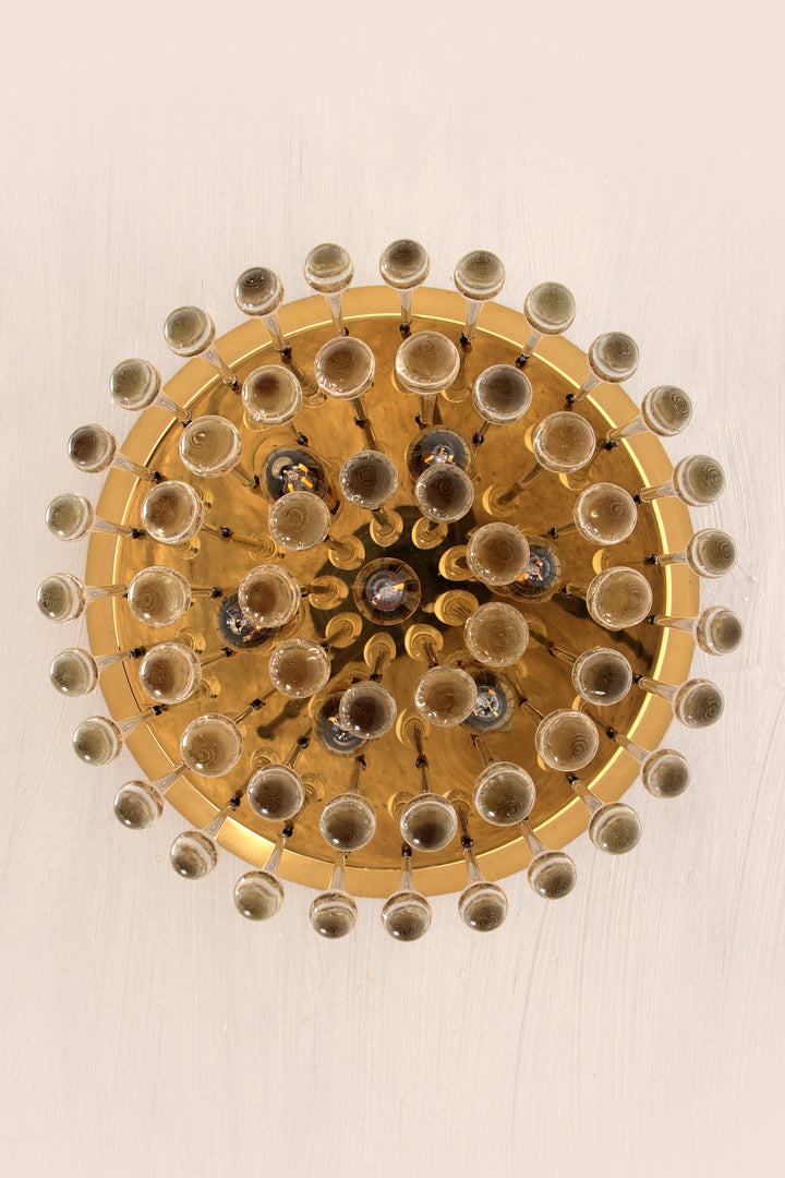 Set van twee J.T. Kalmar Murano Regendrup hanglampen,1970 Oostenrijk