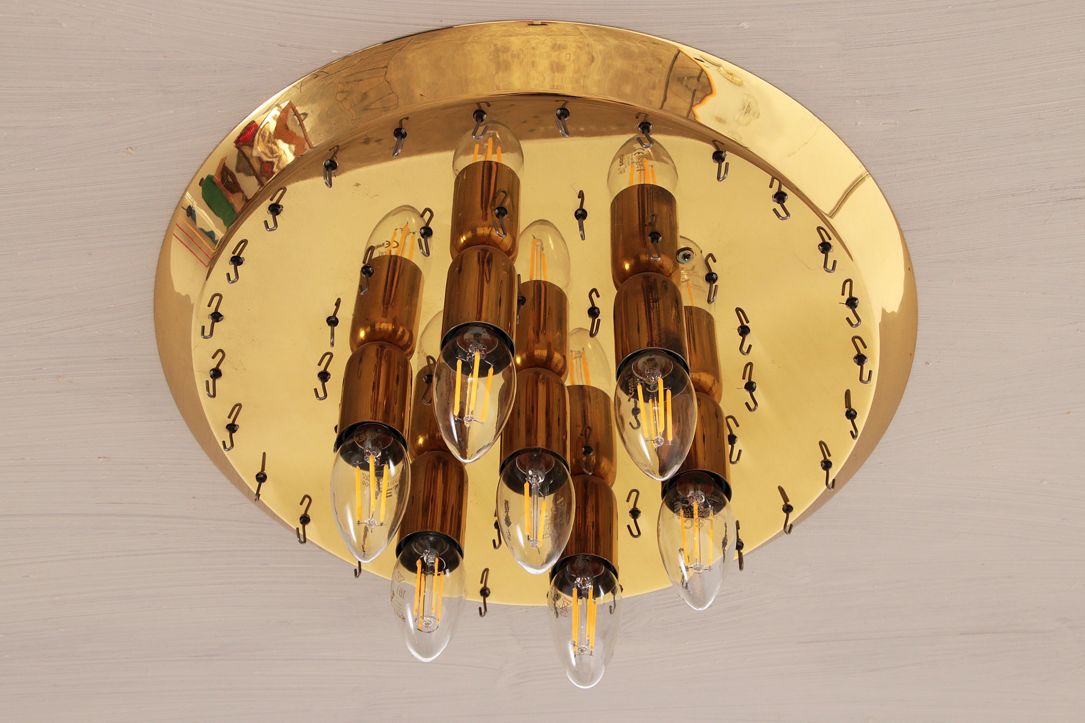 Set van twee J.T. Kalmar Murano Regendrup hanglampen,1970 Oostenrijk