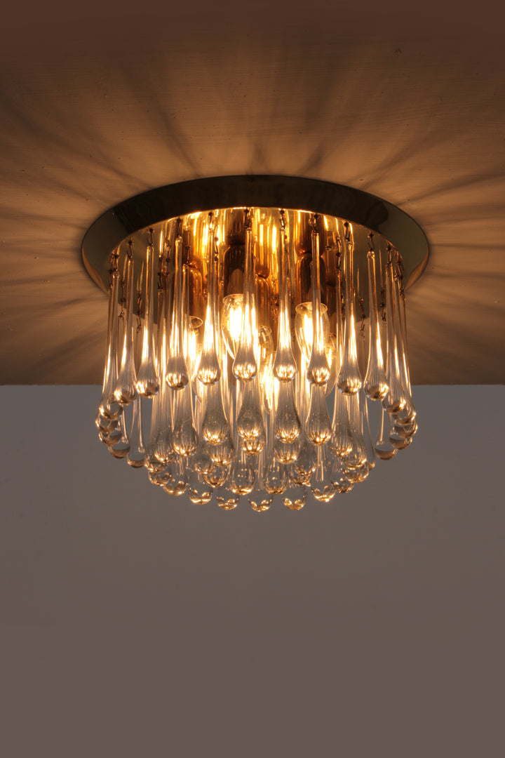 Set van twee J.T. Kalmar Murano Regendrup hanglampen,1970 Oostenrijk