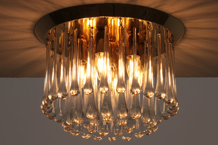 Set van twee J.T. Kalmar Murano Regendrup hanglampen,1970 Oostenrijk