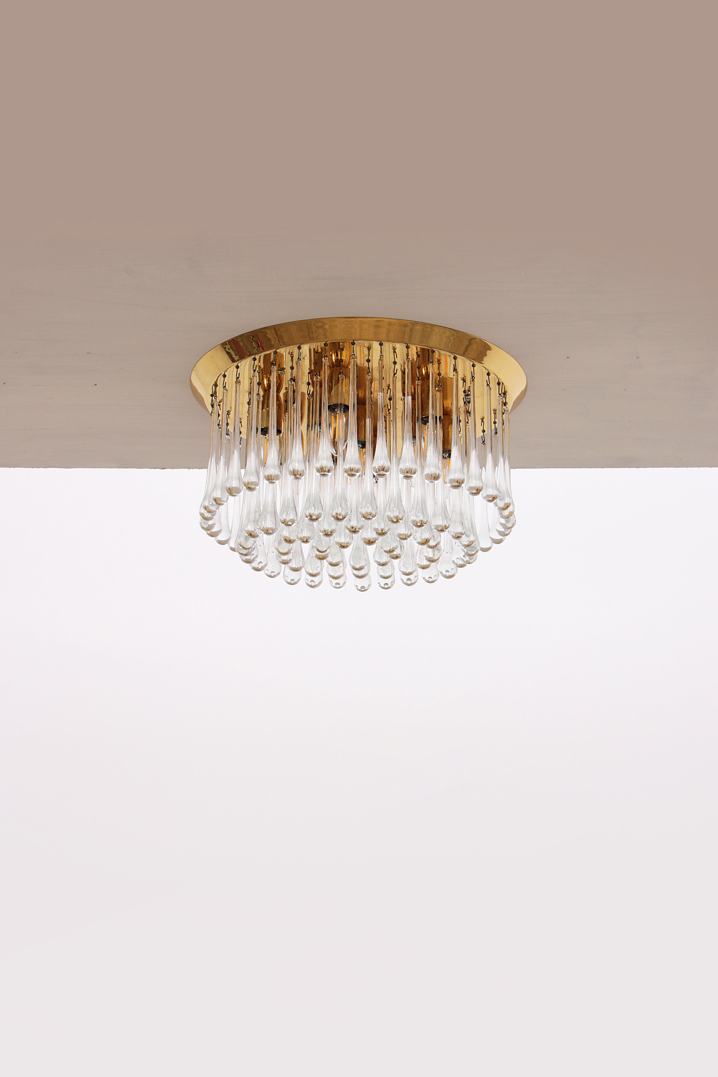 Grote J.T. Kalmar Murano Regendrup hanglamp,1970 Oostenrijk.