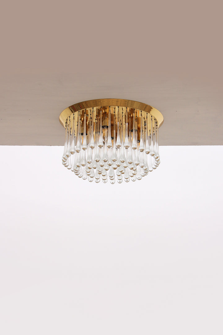 Grote J.T. Kalmar Murano Regendrup hanglamp,1970 Oostenrijk.