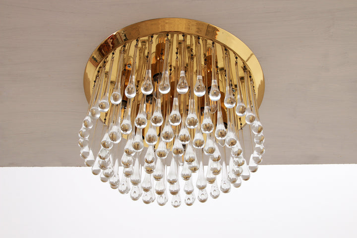 Grote J.T. Kalmar Murano Regendrup hanglamp,1970 Oostenrijk.