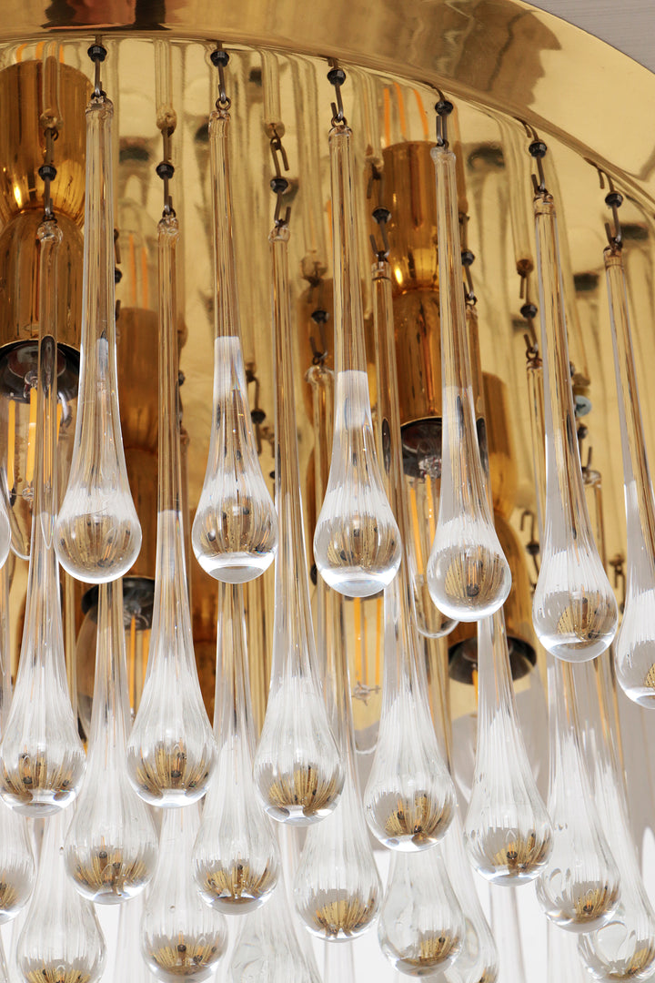 Grote J.T. Kalmar Murano Regendrup hanglamp,1970 Oostenrijk.