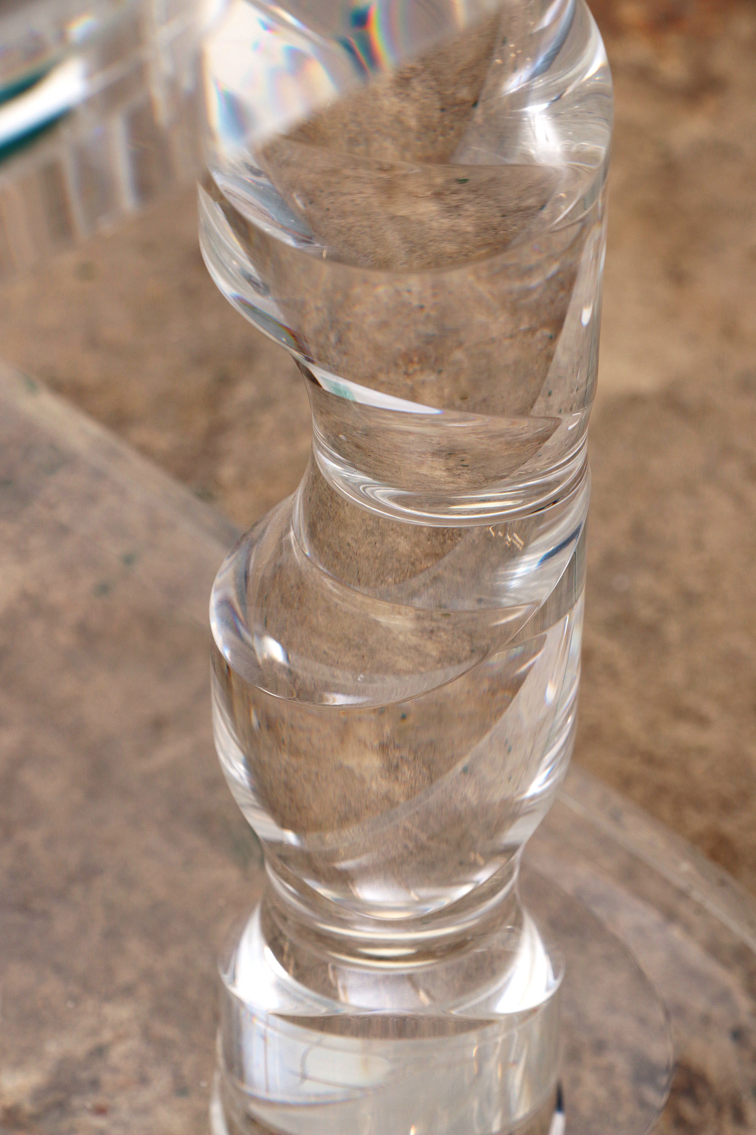 Franse Salontafel Lucite en Glas Maison Romeo, jaren 70