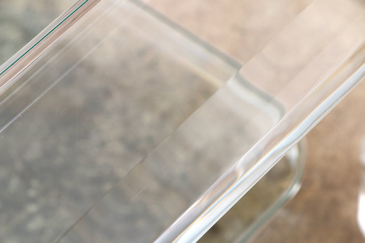 Franse Salontafel Lucite en Glas Maison Romeo, jaren 70