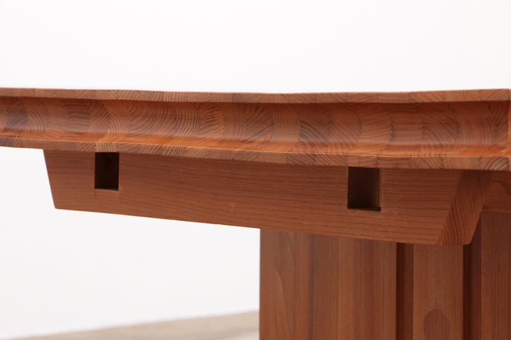 Grote eettafel of vergadertafel in de stijl van Pierre Chapo,1960 Frankrijk