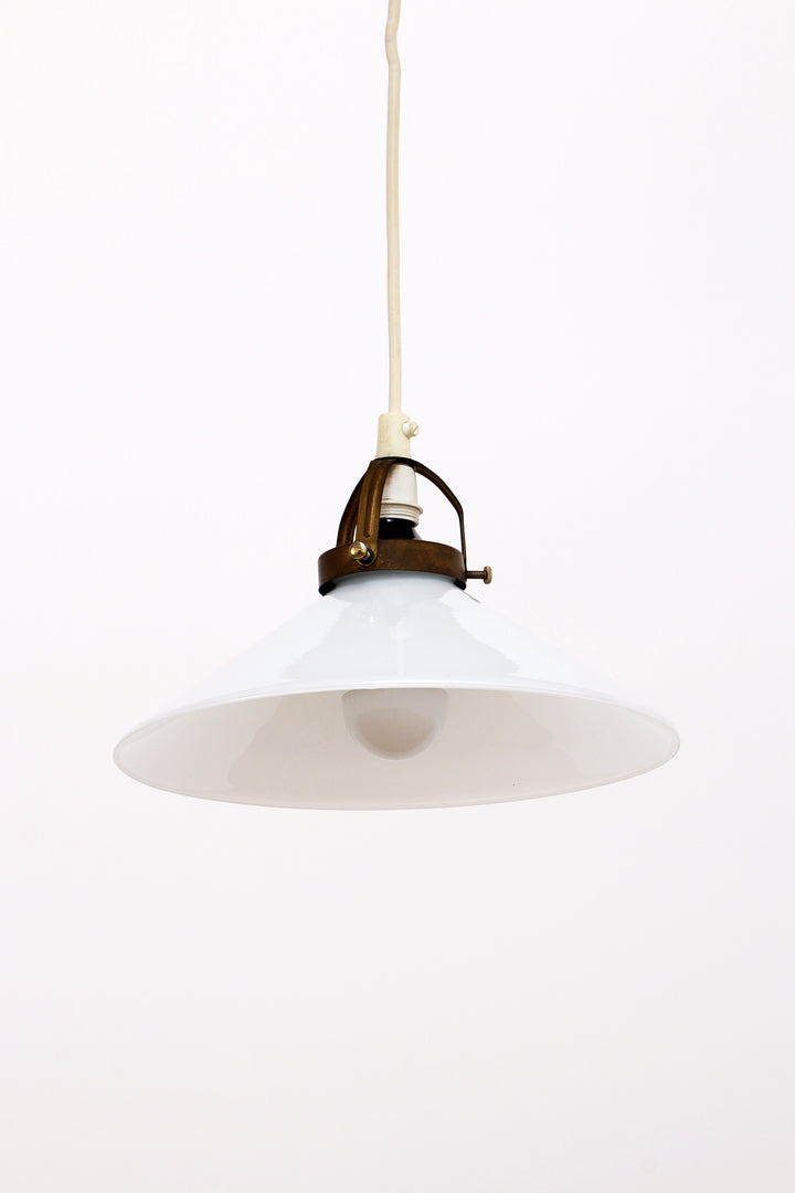 Vintage Hanglampje van Soholm van witglas,1970