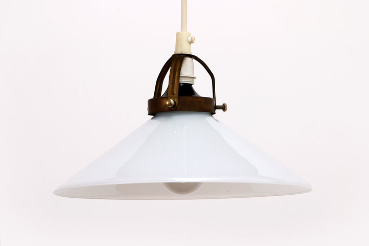 Vintage Hanglampje van Soholm van witglas,1970