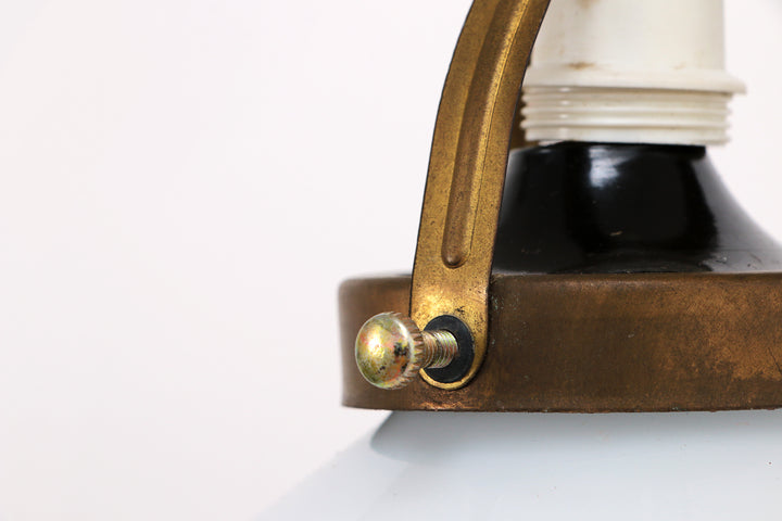 Vintage Hanglampje van Soholm van witglas,1970