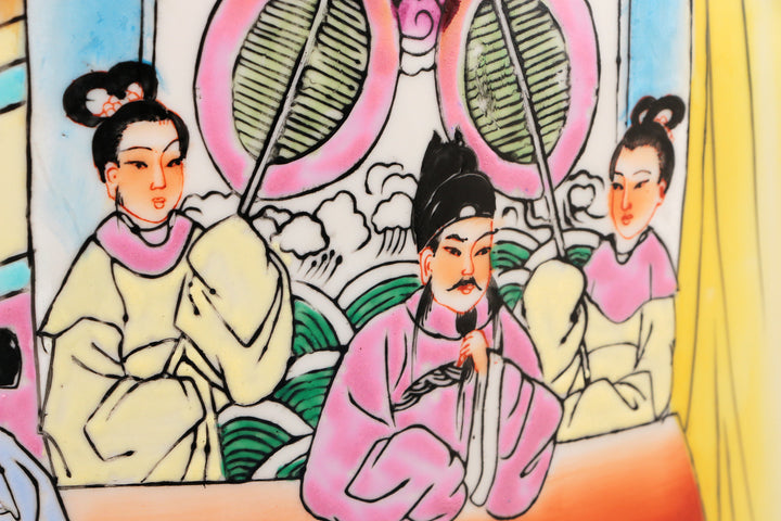 Oude Chinese Keramiek Hand geschilderde Vaas, 1920