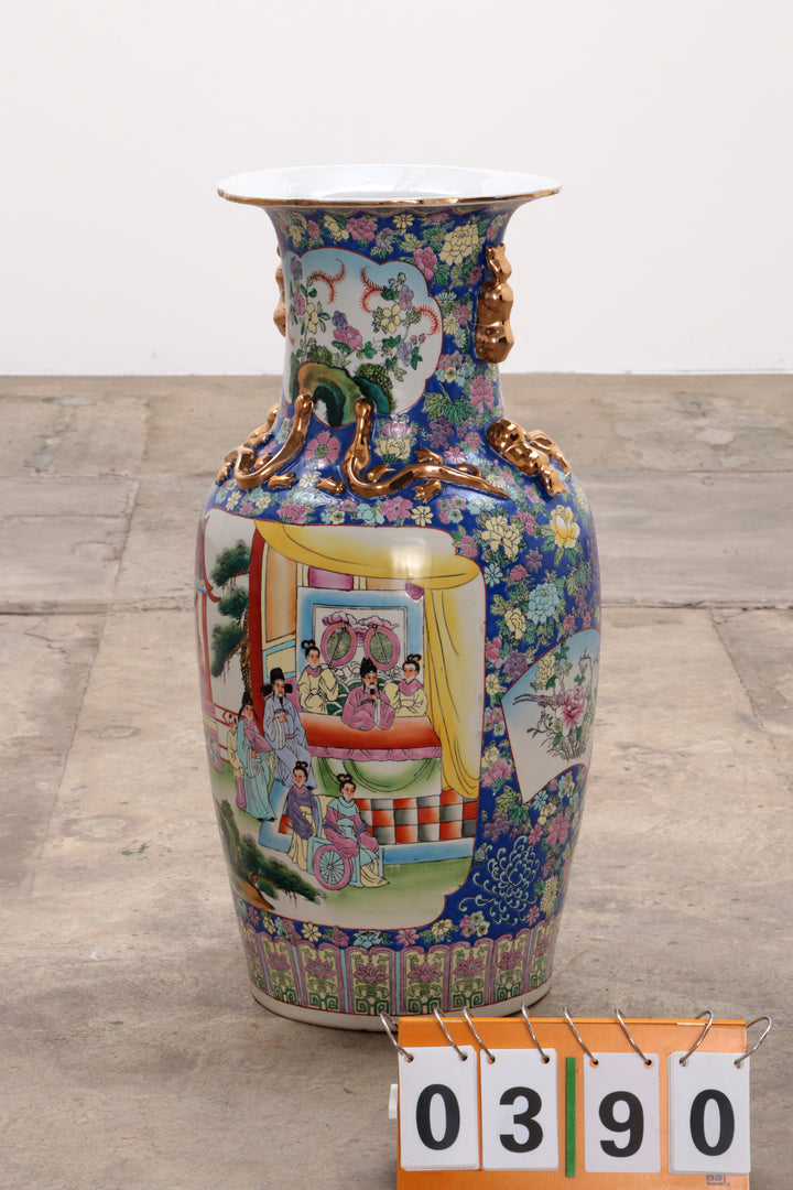 Oude Chinese Keramiek Hand geschilderde Vaas, 1920