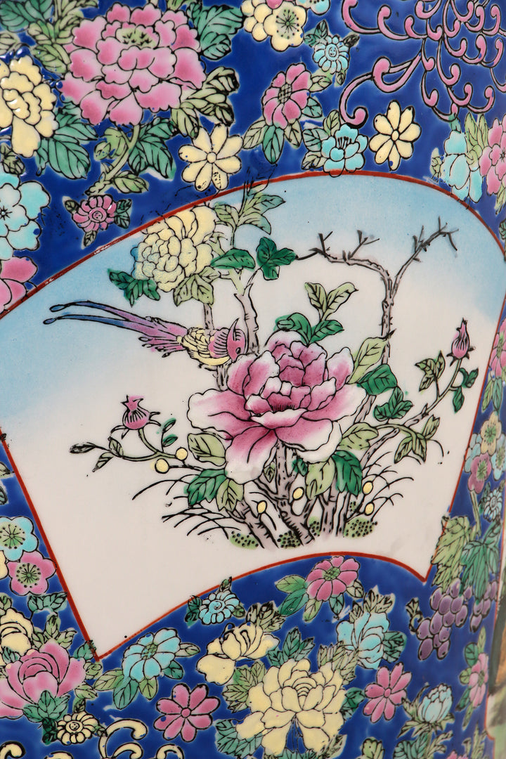 Oude Chinese Keramiek Hand geschilderde Posy Vaas, 1920