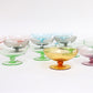 Vintage set Champagne coupe s in prachtige oude kleuren,1960