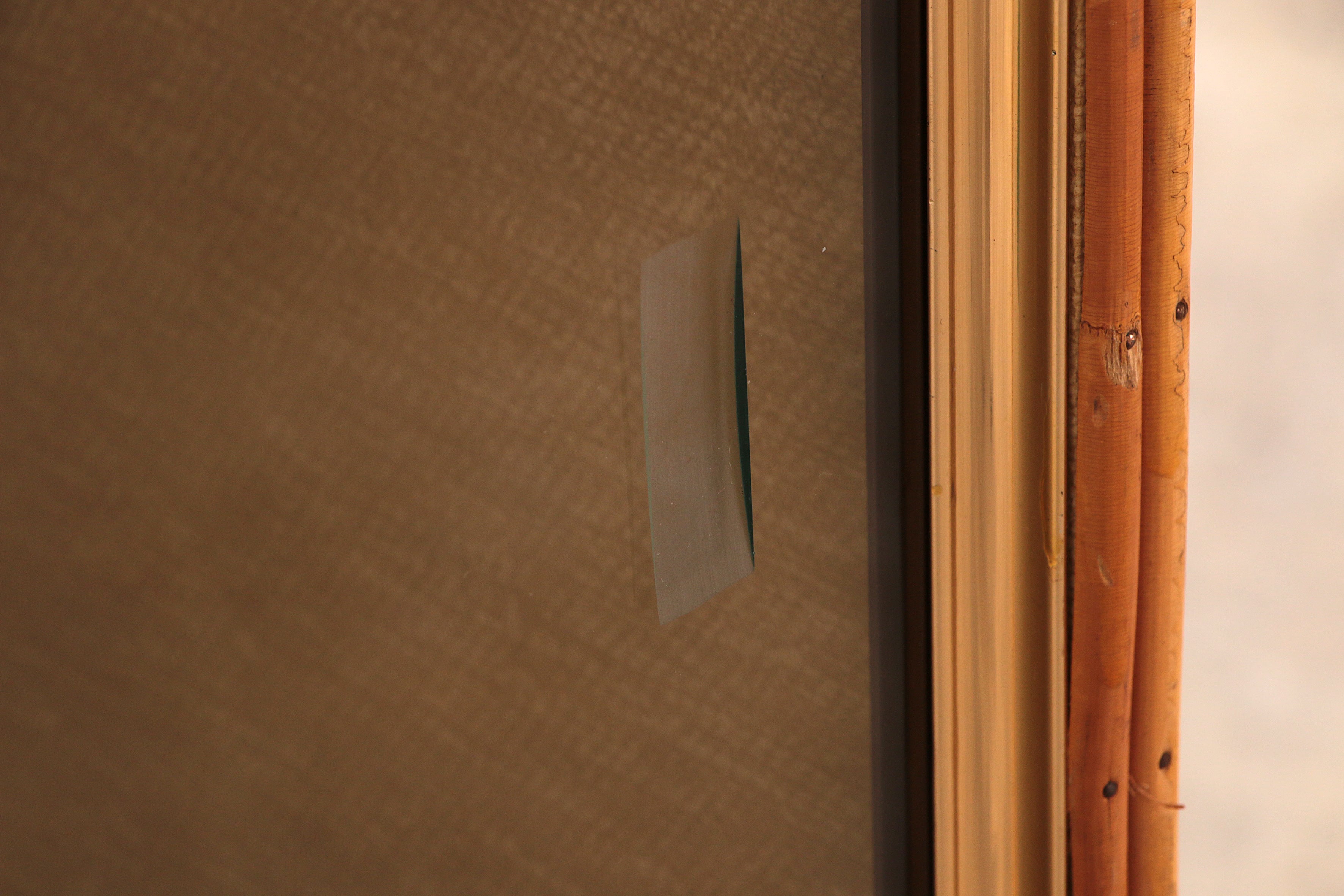 Bamboe bar kast met glazen deurtjes