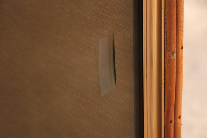 Bamboe bar kast met glazen deurtjes